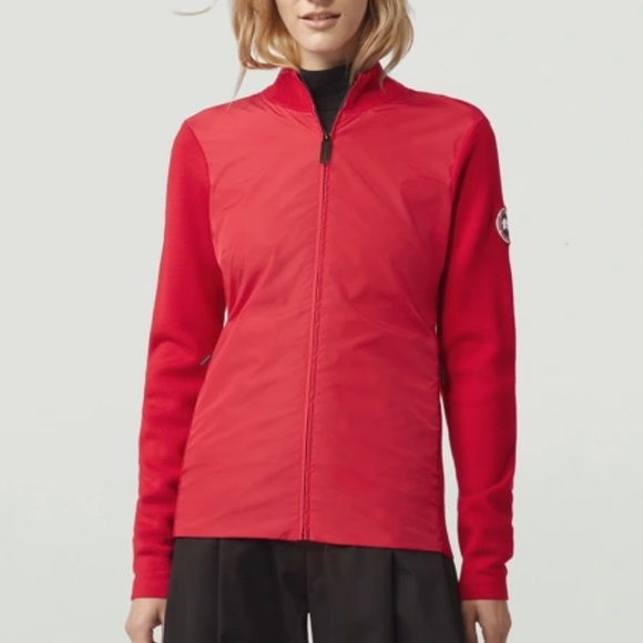 Canada Goose Sweaters - NWT - Canada Goose Windbridge Full-Zip Sweater in Red Merino Wool Size Small